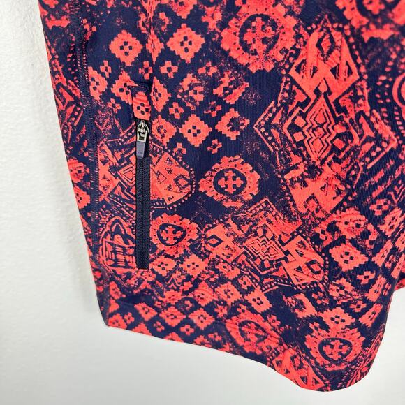 Title Nine Mercury Long Sleeve Hooded Dress Blue Geometric Small - Picture 3 of 12